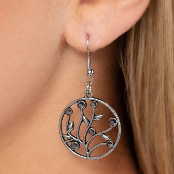paparazzi Jewelry - Bedazzlingly Branching - Silver Earrings